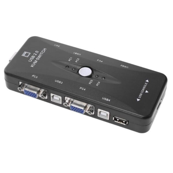 Conqueror KVM Switcher 4 Port USB Connects and Controls 4 PCs - G186A