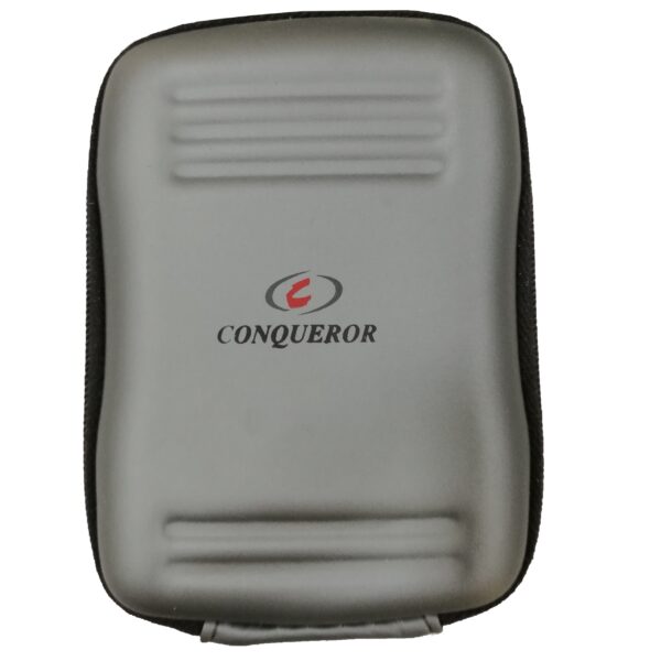 Conqueror Hard Carrying Case Bag Suitable For Storing Money, Hard Disk, Cables and Earphones Grey Black - 77317