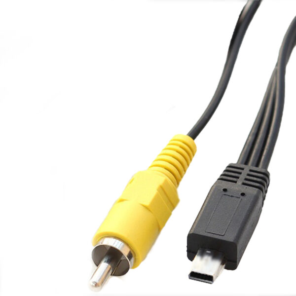 Conqueror Cable Sony 8 Pins to Video A/V for Sony Sanyo Olympus HP Cameras 1.5 Meter Black - C68