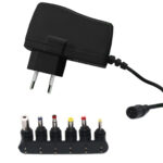 Lianlong 3V 4.5V 6V 7.5V 9V 12V AC DC Power Adapter Charger 6 Selectable Adapter Tips Multi Voltage Universal Switching Power Supply 1200mA Max - LLAS1200B