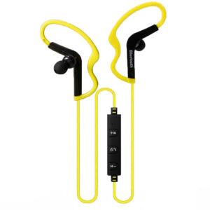 Sports Bluetooth Wireless Earphone Earbuds Yellow - D910