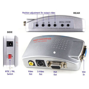 VGA to S-Video / BNC Video Female to Female PC Converter Adapter with BNC - G169