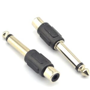 Plug RCA Female Plug to 6.5mm Male Audio Jack Adapter Connector for Mixer Microphone - P235