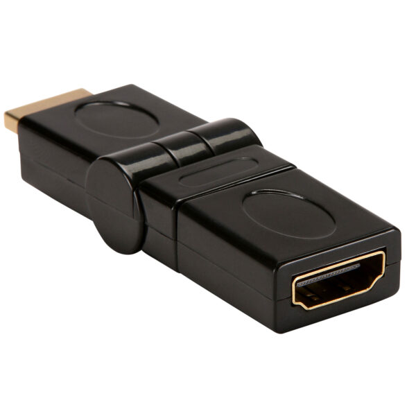 Plug HDMI Female to Male 90-180° Degree Swivel Adapter for Instant Broadcasting From Your Monitor, Projector, Laptop and other Display Devices on a TV - P240