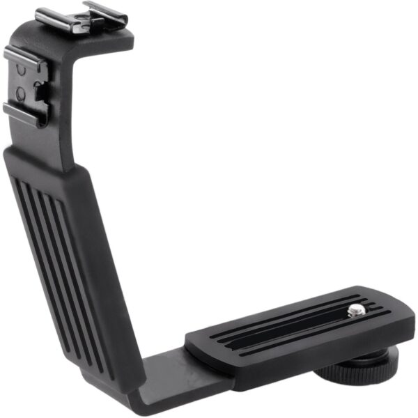 Bracket with Two Standard Shoes for Digital Cameras Sponge Grip Tripod Mountable Base - VB50
